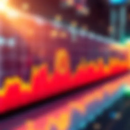 Bitcoin price chart with fluctuations A line chart showing Bitcoin's price changes over time with peaks and valleys, representing market volatility.