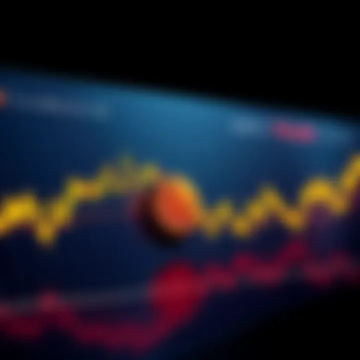 Bitcoin Price Graph A graph displaying Bitcoin's fluctuating price trends with an upward trend line, representing the potential for an all-time high.