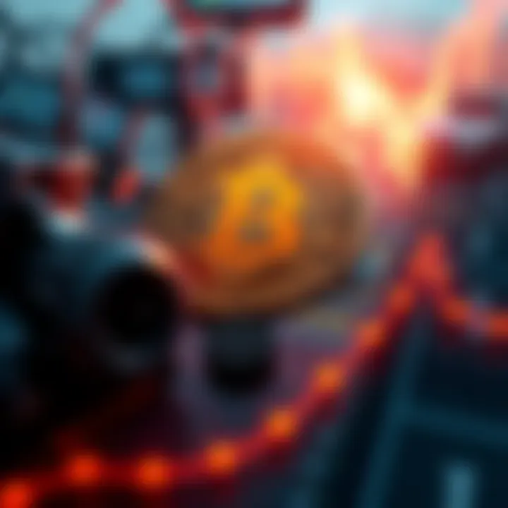 Visual representation of Bitcoin market pressure and manipulation tactics