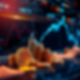 Graph showing the rise and fall of Bitcoin prices over time with a resilient trend