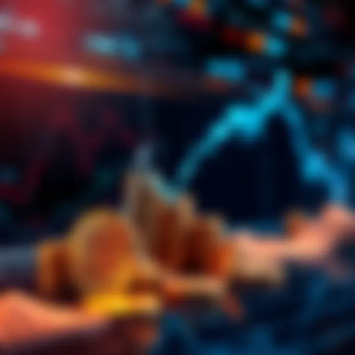 Graph showing the rise and fall of Bitcoin prices over time with a resilient trend