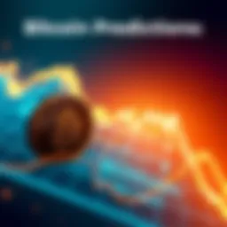 Graph showing Bitcoin price trends with arrows indicating potential future movements