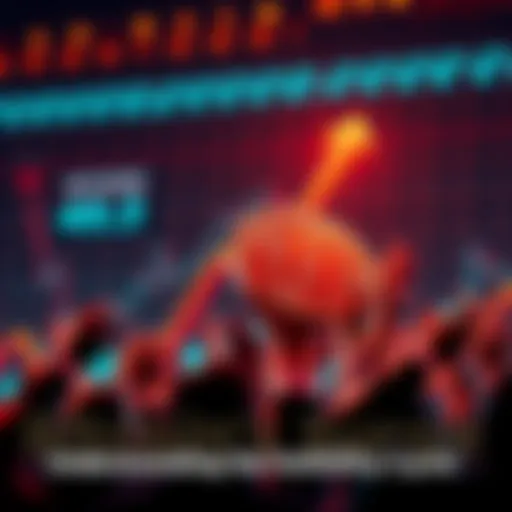 Bitcoin price rise Graph showing Bitcoin's price rapidly increasing with trending arrows and excited investors in the background