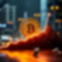 Graphic showing Bitcoin symbol with an upward graph indicating a price surge to 10 million dollars