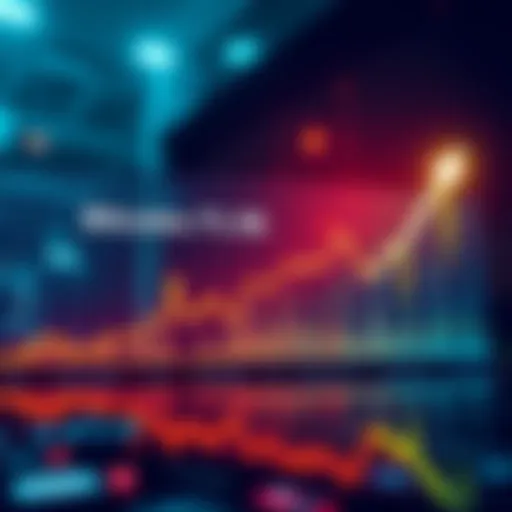 Graph showing Bitcoin's price reaching 71.5K with upward trend line