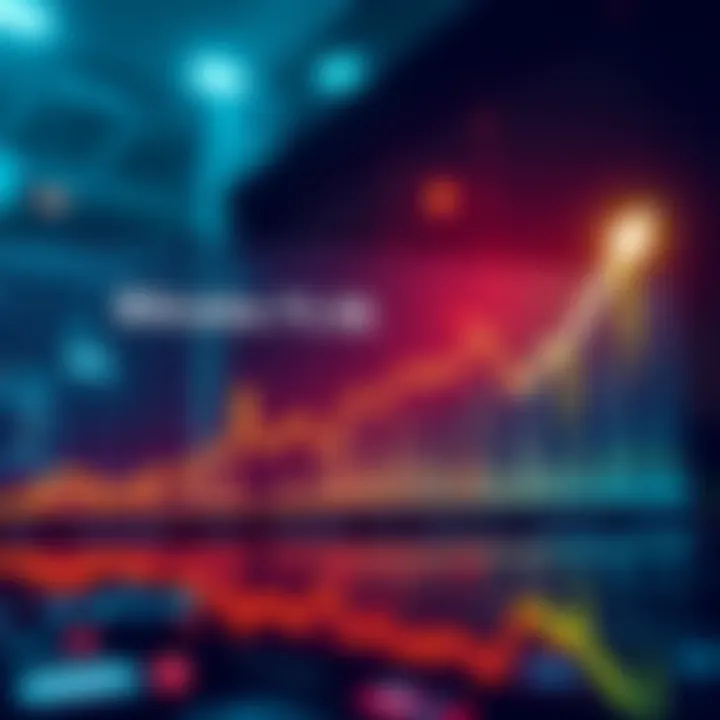 Graph showing Bitcoin's price reaching 71.5K with upward trend line