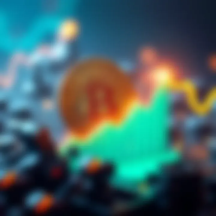 Bitcoin symbol with an upward graph showing a price increase to $80,100