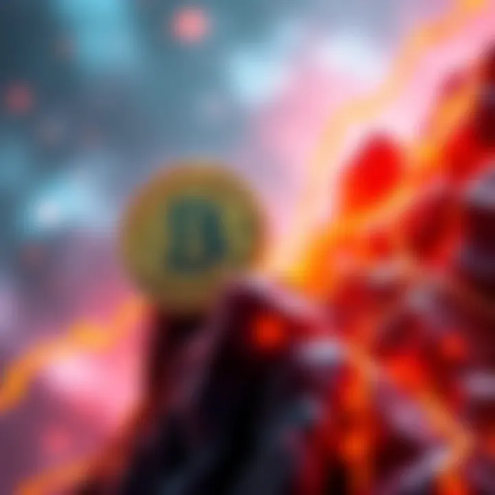 A digital representation of Bitcoin climbing towards its all-time high, symbolizing growth and stability amid market uncertainty.