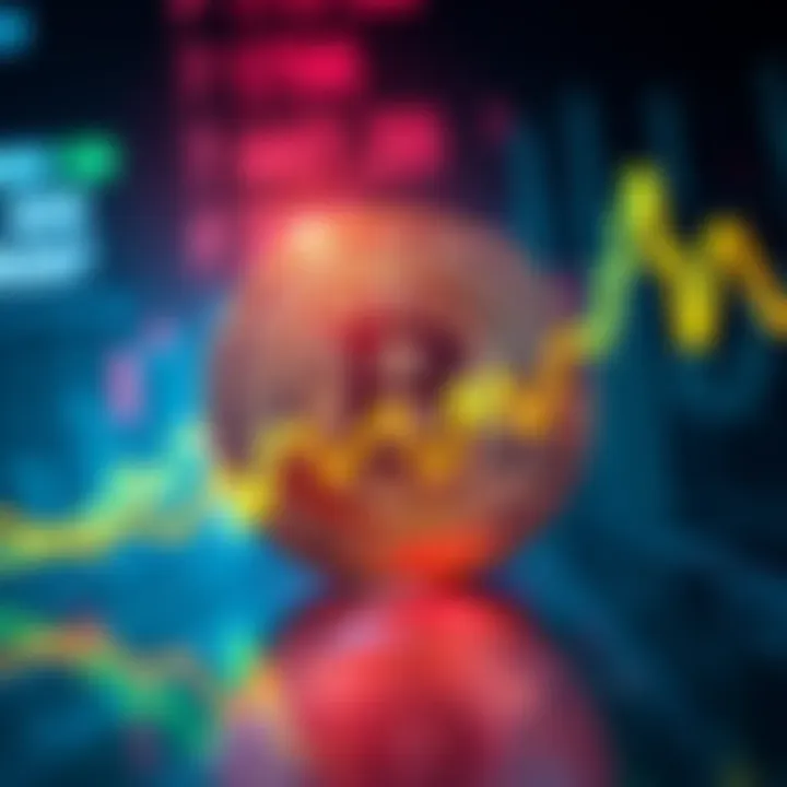Bitcoin price chart showing a 10% increase with upward trend indicators