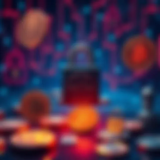 Bitcoin privacy concepts An illustration showing Bitcoin symbols and locks representing privacy solutions in cryptocurrency transactions for 2026.