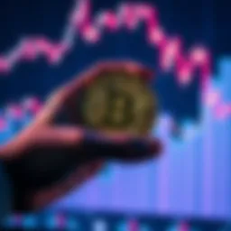 A person holding a Bitcoin symbol with a rising graph in the background, symbolizing confidence in the cryptocurrency market.