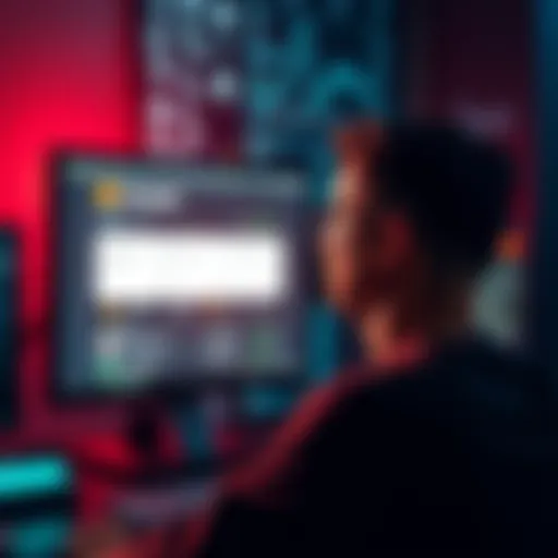A person looking at a computer screen displaying options for buying Bitcoin without KYC.