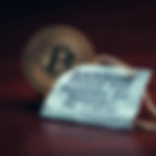 A Bitcoin symbol next to a ransom note, representing concerns about Bitcoin's reputation