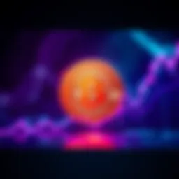 Bitcoin symbol with a graph showing a rising trend, indicating a new record high.