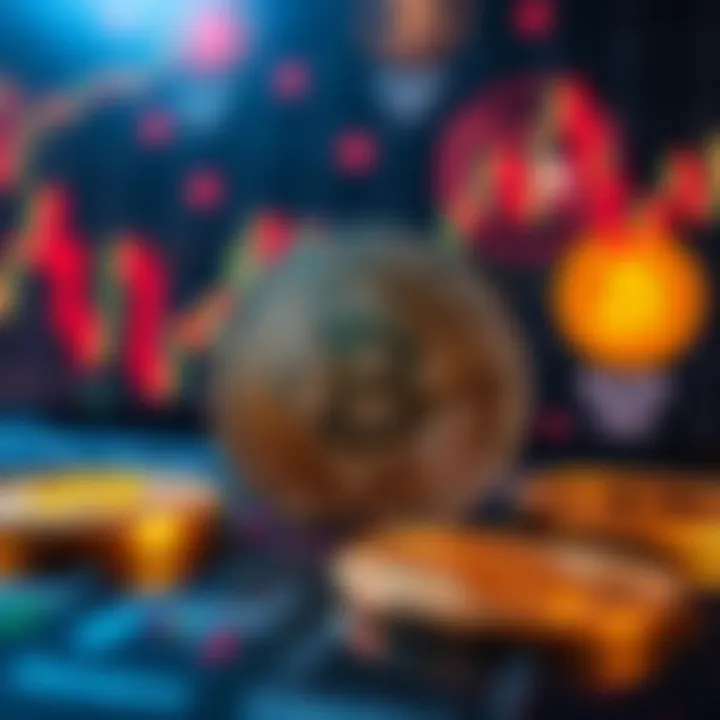 Graph showing Bitcoin price with regulatory symbols in the background