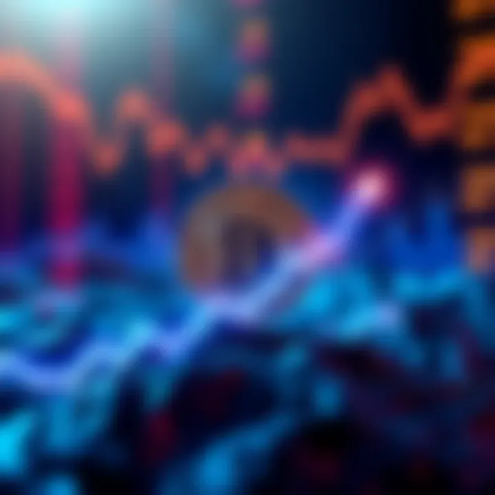 A graphic showing the Bitcoin symbol with an upward trend line against a backdrop of fluctuating prices, representing resilience in a volatile market.