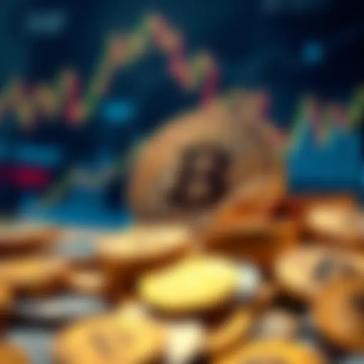 A visual representation of Bitcoin's impact on modern finance with digital coins and financial graphs