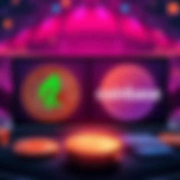 A side-by-side comparison of Bitcoin buying on Robinhood and Coinbase, featuring their logos and a digital wallet illustration.