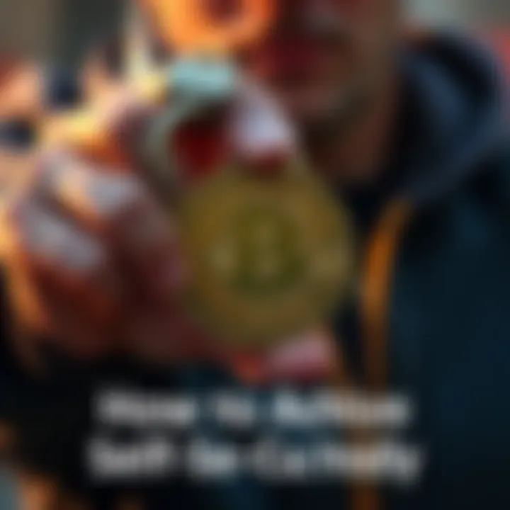 A person holding a physical Bitcoin with a lock symbol, representing secure self-custody practices