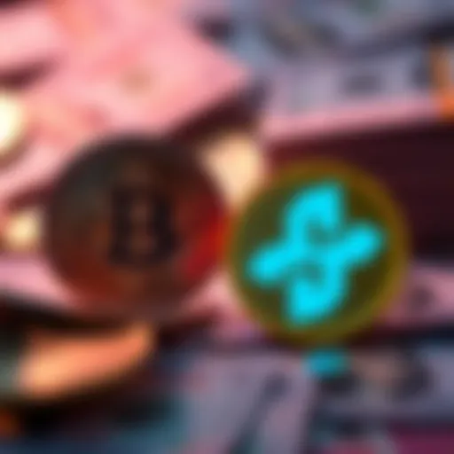 A graphic showing the Bitcoin and Solana symbols with cash in the background, representing investment opportunities.