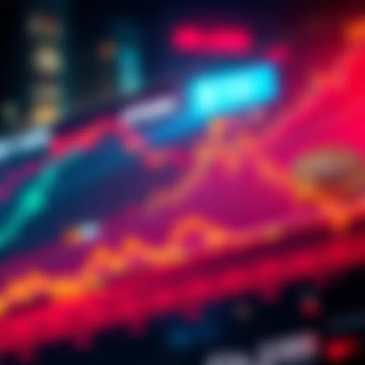 A graph showing the relationship between Bitcoin halving events and the S&P 500 trends, illustrating market fluctuations.