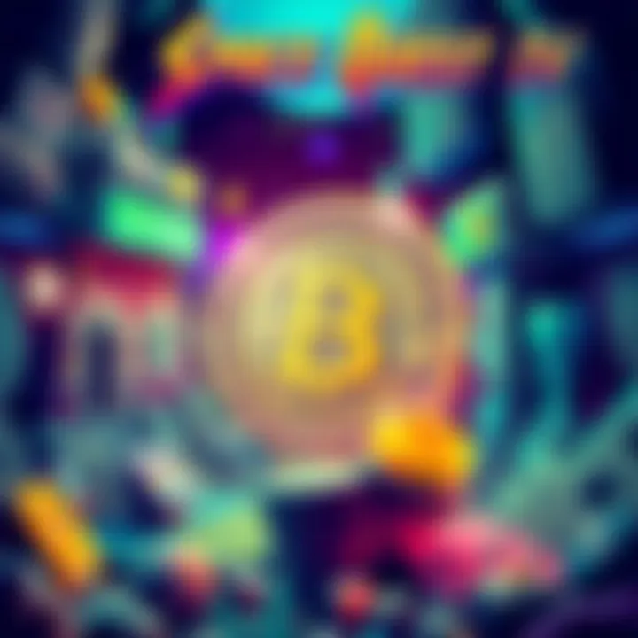 A whimsical scene showcasing a pixelated coin reminiscent of Bitcoin within the retro environment of Space Quest IV.