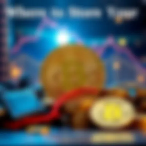 Comparison of Bitcoin storage methods including brokers like Robinhood and Binance, alongside physical and digital wallets.