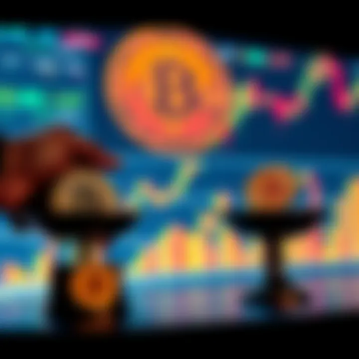 A person weighing the options of cold storage and Bitcoin ETFs with a Bitcoin coin and stock chart in view