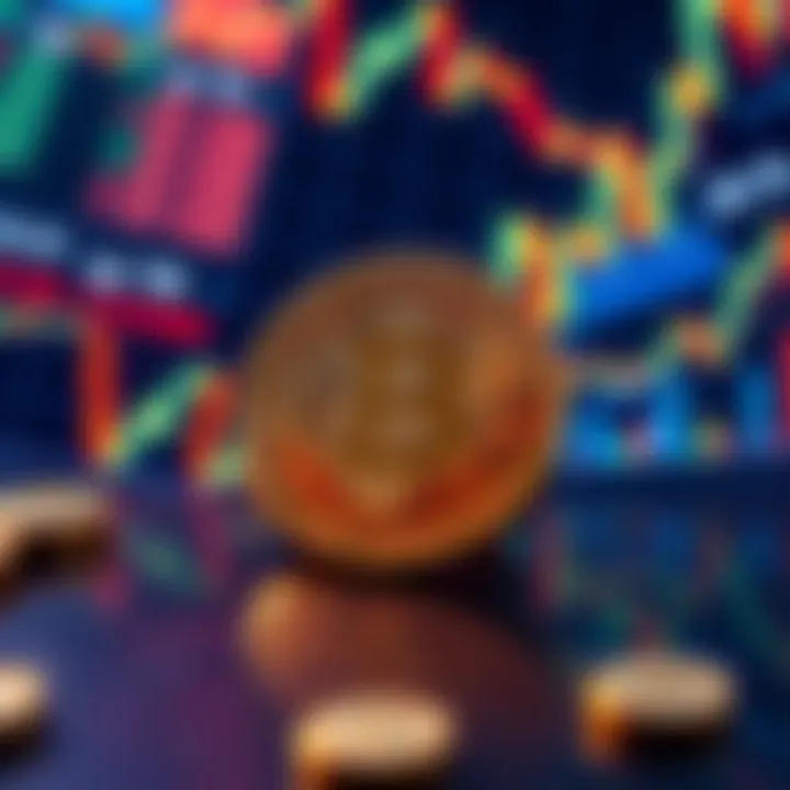 Bitcoin as a Store of Value A visual of a Bitcoin symbol surrounded by financial charts, highlighting its role as a potential store of value.
