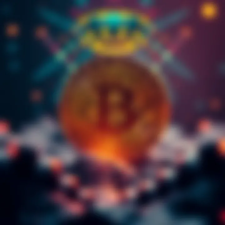 A visual representation of Bitcoin symbol with alien imagery, suggesting advanced civilizations studying human behavior through technology.