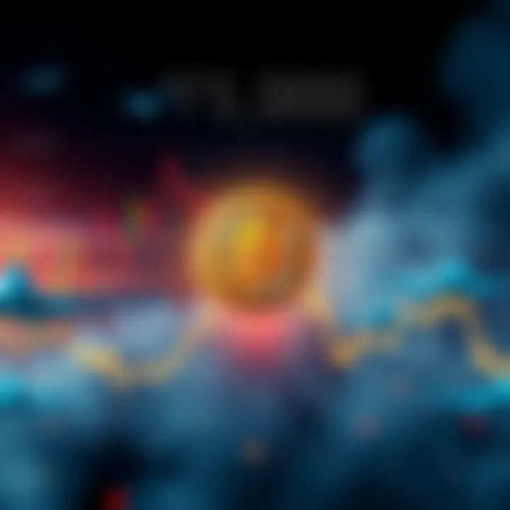 Bitcoin Surges and Dips Graph showing Bitcoin price rise to $74,000 followed by a drop to $71,200 with military imagery in the background