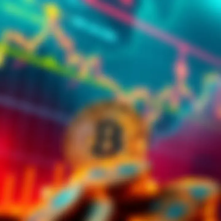Bitcoin Surges Amid Market Chaos Bitcoin chart showing a sharp rise with market indicators in the background after Khamenei's death
