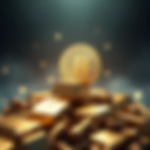 Bitcoin Surpasses Gold Bitcoin symbol rising above gold bars, symbolizing its value increase due to geopolitical factors