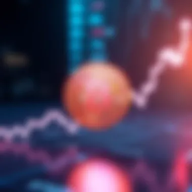 Bitcoin Symbol with Rising Graph A glowing Bitcoin symbol in front of a rising financial graph, symbolizing growth and innovation after the 2008 crisis.