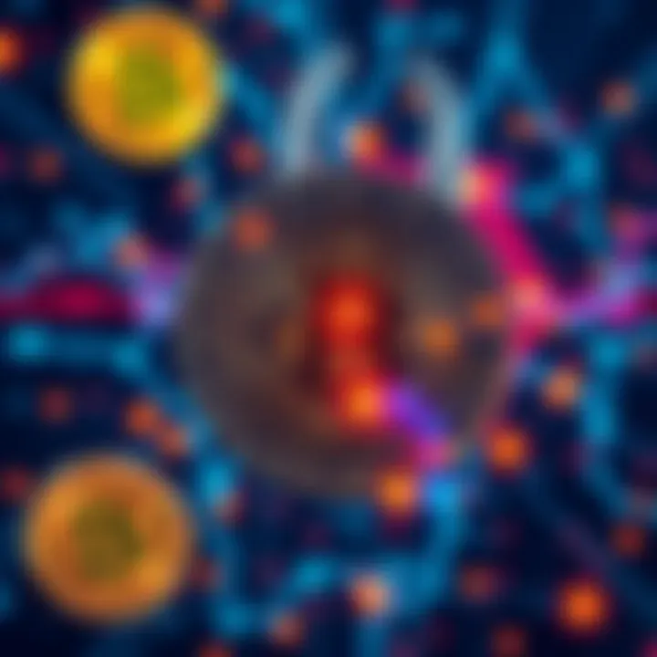 A visual representation of Bitcoin symbols surrounded by a digital lock, symbolizing security and control in transactions.