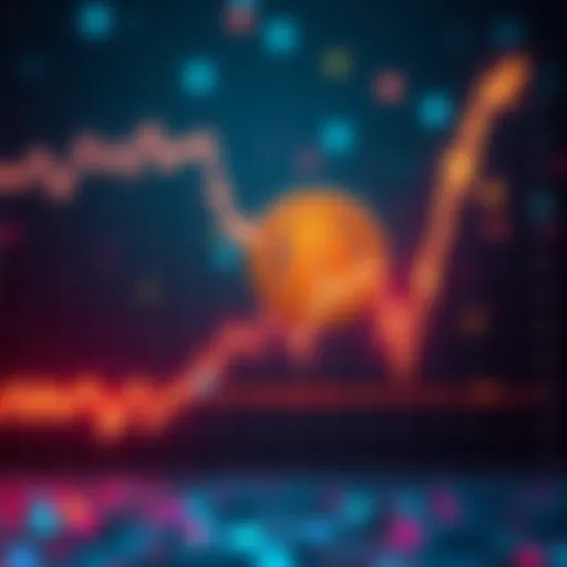 A graph showing Bitcoin's decline and the tech sector's rise, illustrating the stark contrast in their performances.