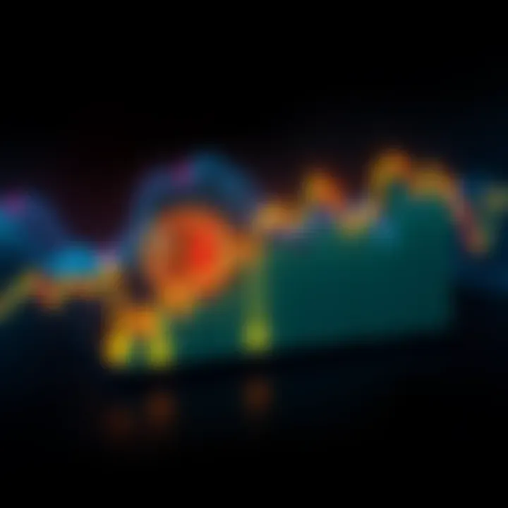 A graph showing Bitcoin price nearing a crucial 65K support level with downward arrows indicating selling pressure.