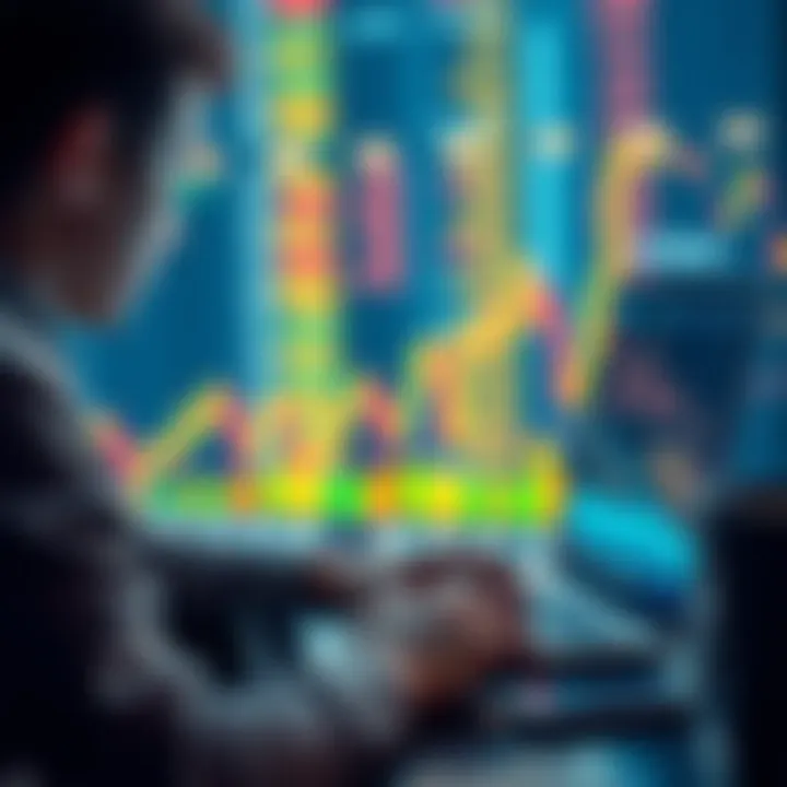 A person looking at Bitcoin price charts on a laptop, contemplating whether to sell or hold their investment.