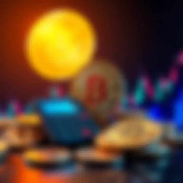 Bitcoin Transaction Fee Calculation Guide Illustration of Bitcoin coins with rising charts and calculator