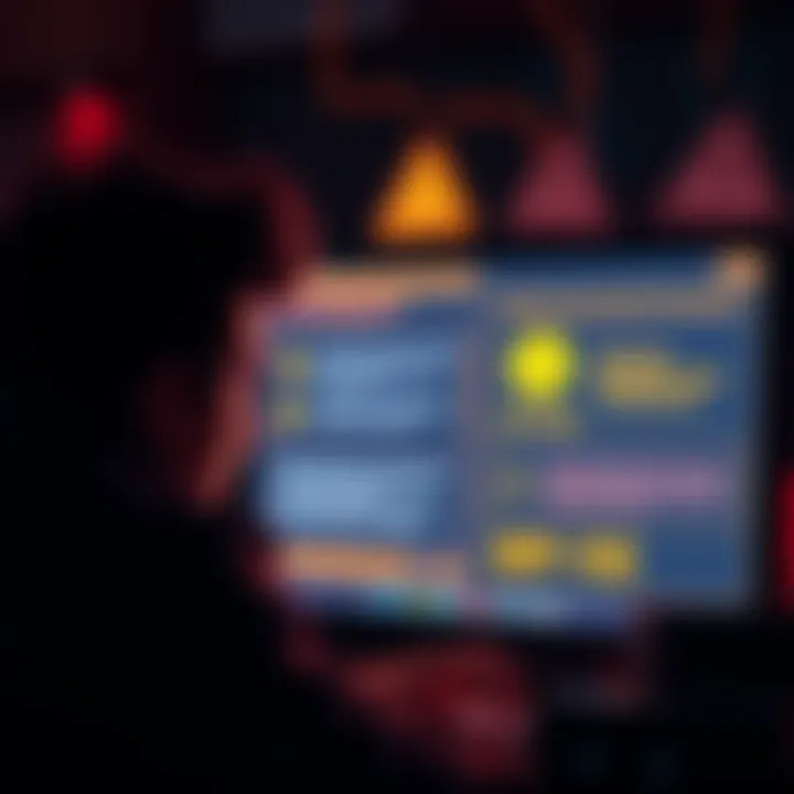 A person looking concerned at a computer screen displaying Bitcoin transaction alerts and BIP-110 information.