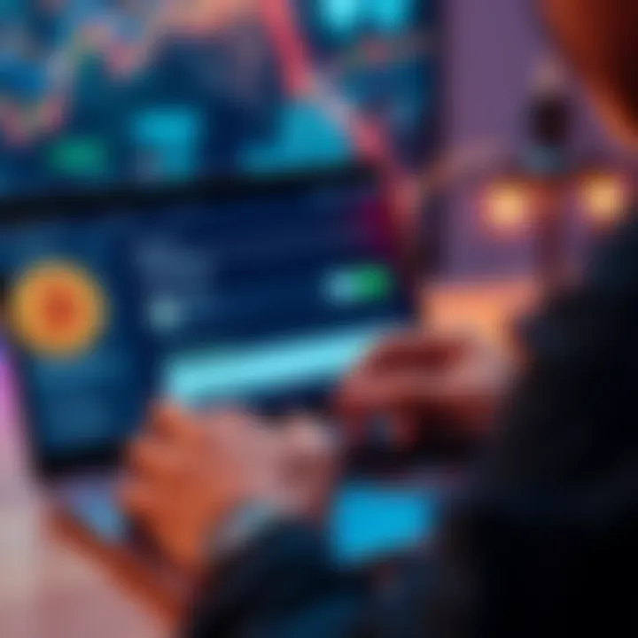 Bitcoin transfer process A person using Ledger Live on a laptop to transfer Bitcoin from a specific address, displaying the transfer interface clearly.