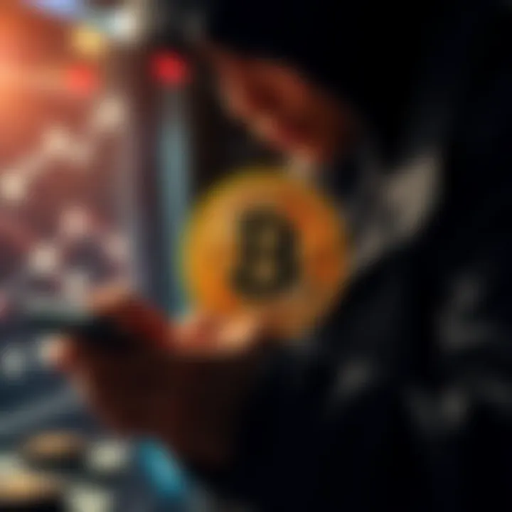 A person securely moving assets into Bitcoin, showcasing wallet security and privacy measures.