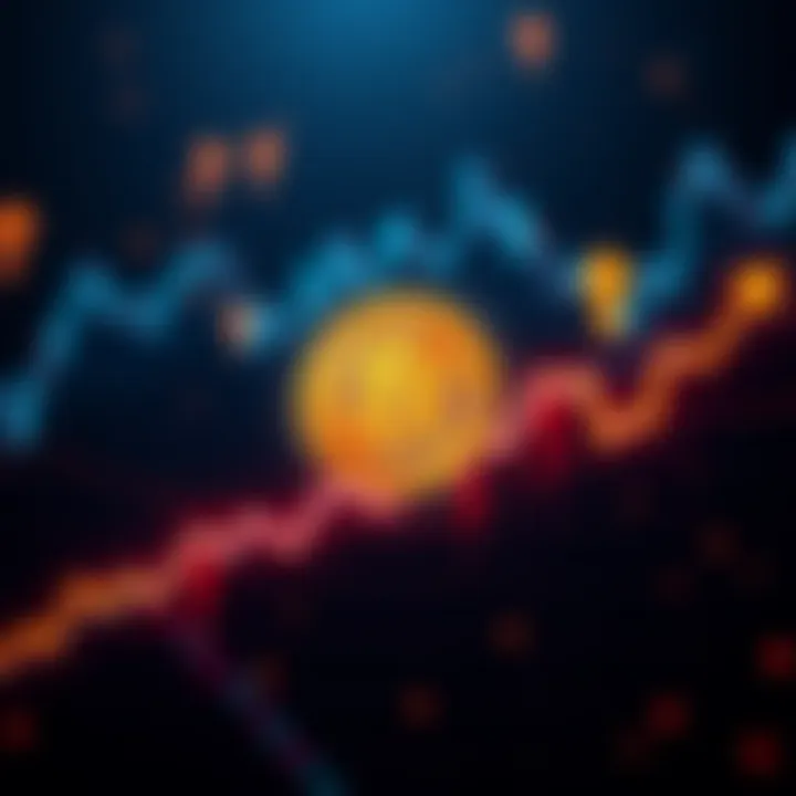 A graph showing Bitcoin's price movements and trends in 2026 with upward and downward arrows indicating market shifts.