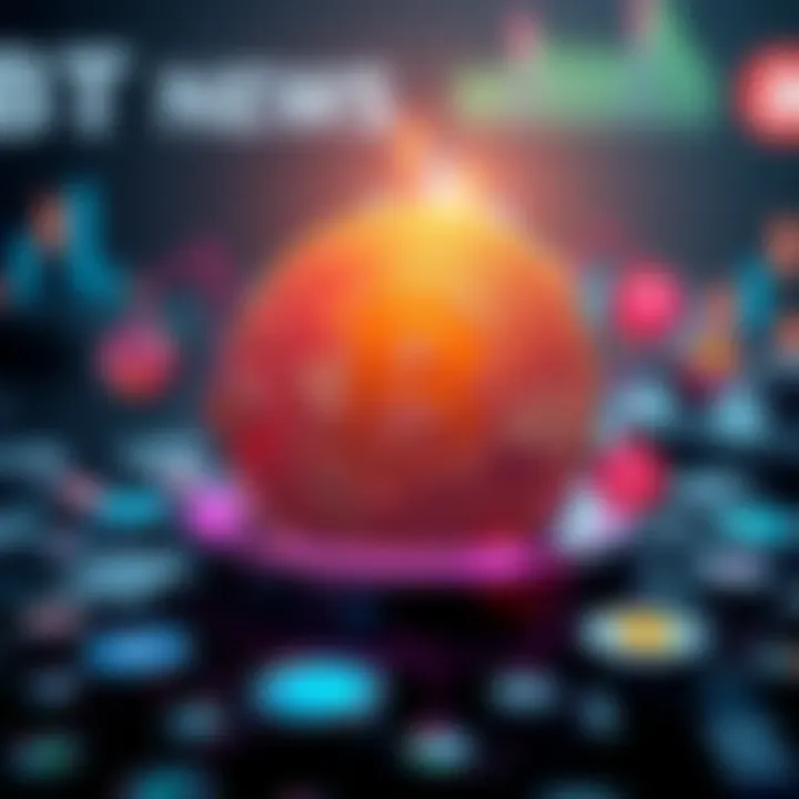 A Bitcoin symbol surrounded by icons representing accountability and trust, illustrating the concept of decentralization.