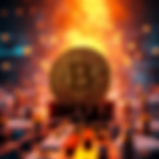 Visual representation of Bitcoin transactions showing trustless features and network interactions among users.