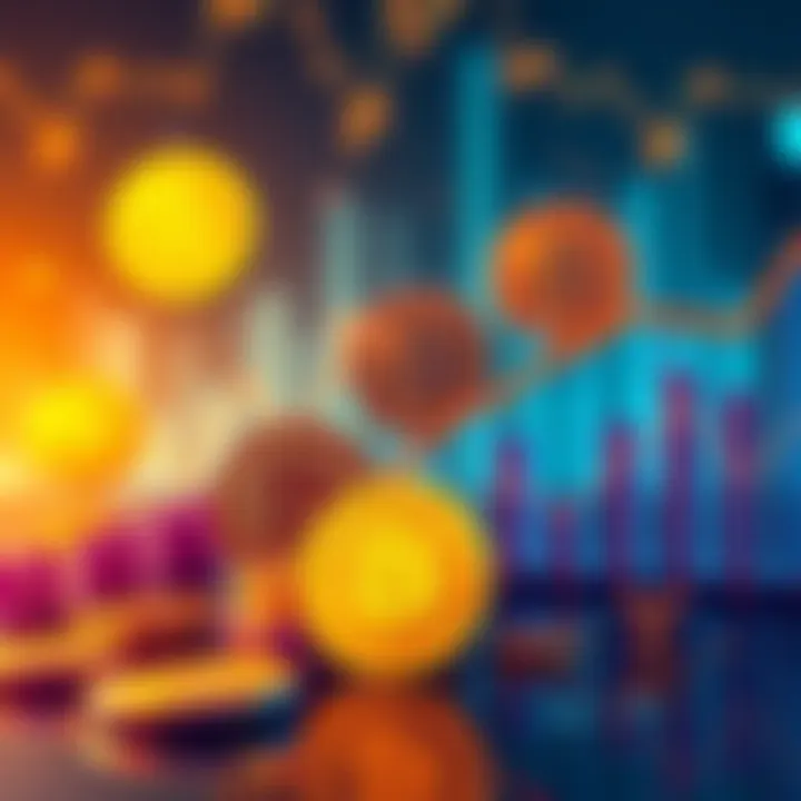 Illustration showing Bitcoin symbols and graphs representing user capacity limits over a decade.