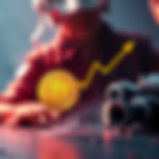 Bitcoin Value Drop A graphic showing a downward trend in Bitcoin value with a background representing drug trade decline, highlighting the connection between the two