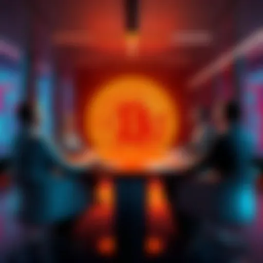 A group of Bitcoin experts discussing the implications of freezing Satoshi Nakamoto's bitcoins over quantum threats in a modern conference room.