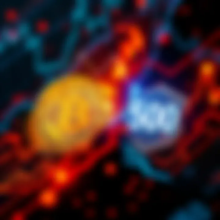 Bitcoin vs S&P 500: A Financial Showdown A visual representation of Bitcoin and S&P 500 performance in a volatile market.