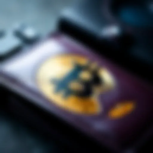 A close-up view of a Bitcoin wallet with a question mark, symbolizing the uncertainty surrounding the Nancy Guthrie case.